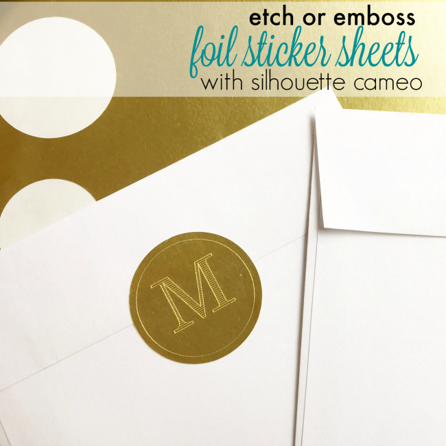 Etching and Embossing on Foil Sticker Paper with Silhouette CAMEO -  Silhouette School